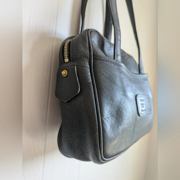 Dooney & Bourke Norwalk Shoulder Bag in Black Glove Tanned Leather Vintage - Picture 5 of 12